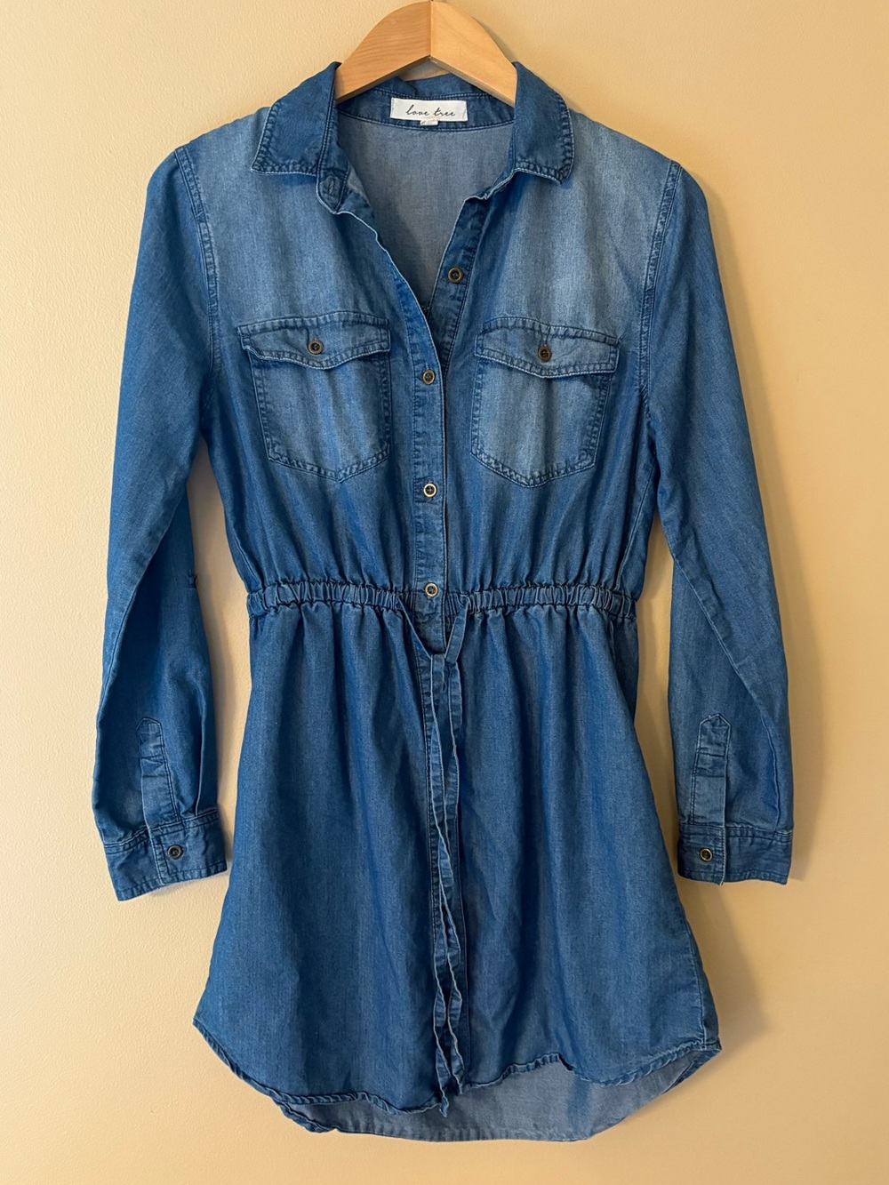 Love Tree Denim Shirt Dress Size Small in Excellent Condition